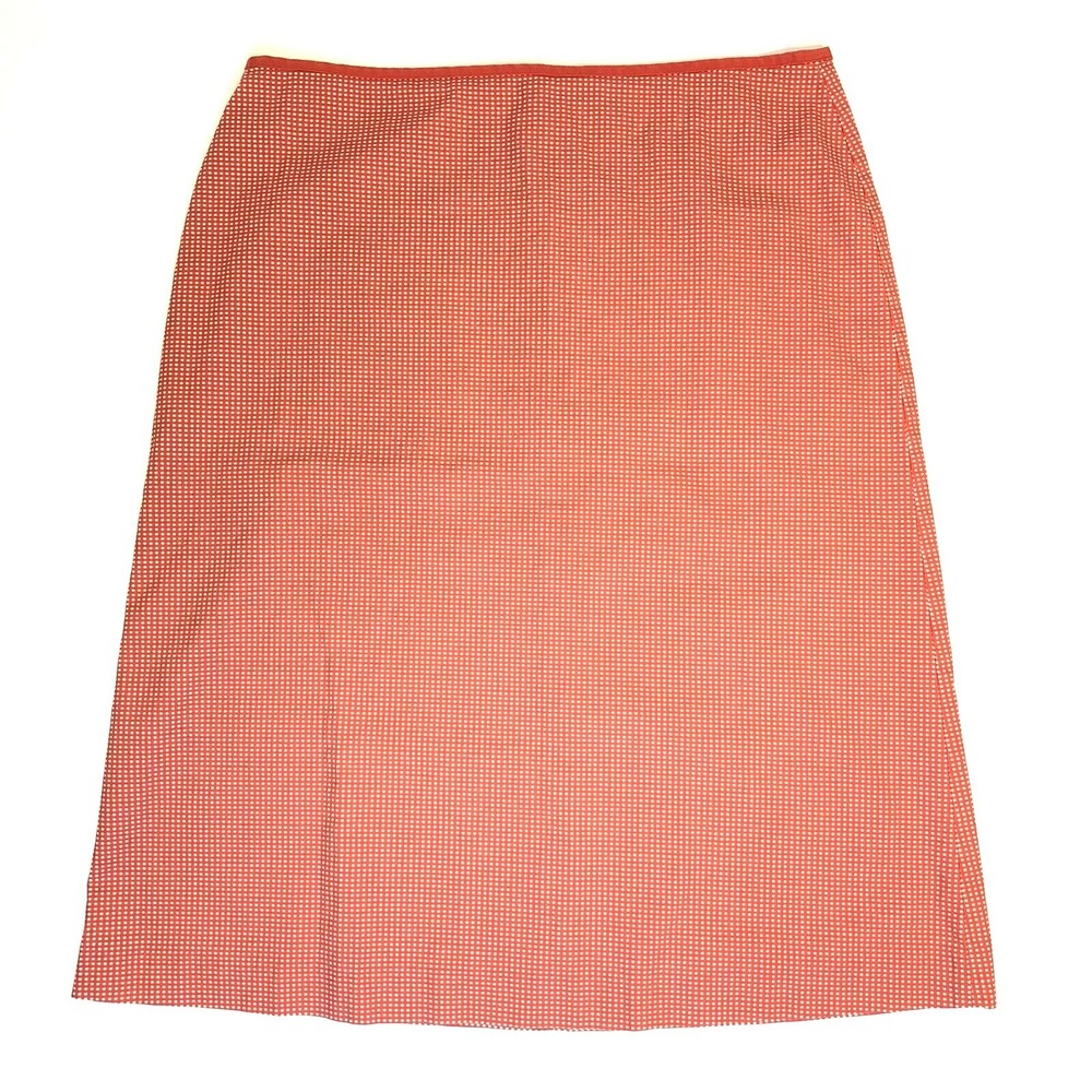 Vintage Gap Midi Skirt Red White Check‎ Y2K Casual Picnic Gingham Summer Sz 4